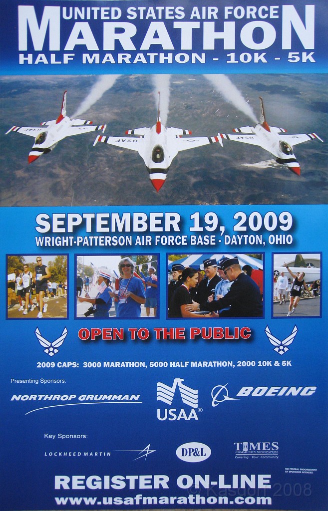 USAF Half Marathon 2009 017.jpg - The 2009 United States Air Force Half Marathon in Dayton Ohio run on September 19, 2009.